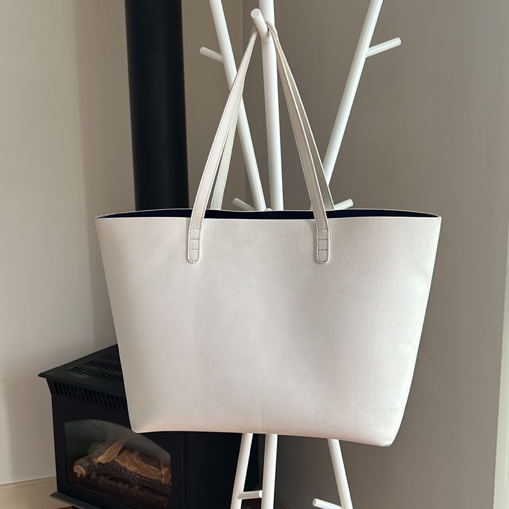 Mansur Gavriel White leather Large Tote